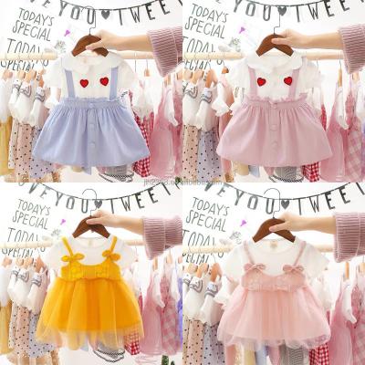 China Anti-wrinkle 1-7 Years Baby Girl Dress Sleeveless Cotton Flower Dress Children Clothes Wear Summer Princess Dress for Kids Girls for sale