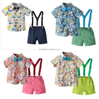 China Anti-Shrink Manufacturer Wholesale Girl Clothes Boys Summer Set T Shirt vest Shorts Suit Boy Clothing Sets Kids Short Outfit for sale