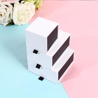 China Newest Style Paper Single Drawer Custom Logo Packaging Jewelry Box Jewelry Box With Foam Insert Plain Jewelry Box for sale