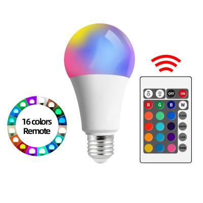 China Residential Hot Selling dimming multi-color infrared memory smart LED RGB bulb lighting for sale