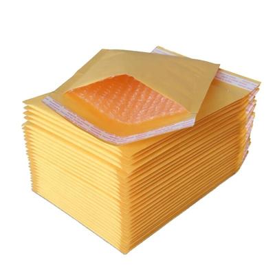 China Free Sample Custom Material Color Yellow Bubble Mailers Factory Wholesale Kraft Bags Packing Eco-friendly Jewelry Paper Mailers for sale