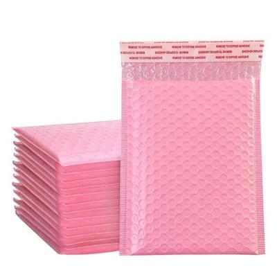 China Factory In-stock Wholesale Hot Pink Bubble Mailer Bubble Polymailer Self-sealing Wrap-around Book Envelope Shipping Packaging for sale