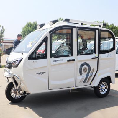 China High quality 3 wheel leather electric tricycle enclosed electric tricycle China 5 door Tuktuk for sale