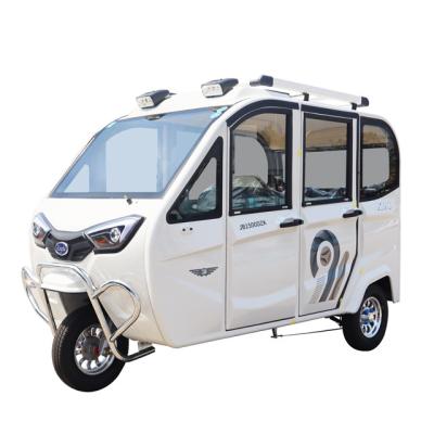 China New Design Hengtop EV Leather Enclosed Electric Tricycle China 5 Doors Electric Tricycles Tuktuk for sale