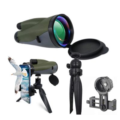 China telescopio monocular del teléfono móvil del telescopio de 12x60 Monoscope con la correa de la mano del trípode del adaptador en venta