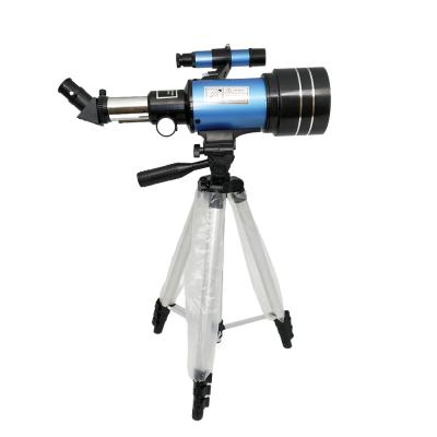 Cina Telescopio astronomico blu di rifrattore 30070 con portata del cercatore del treppiede in vendita