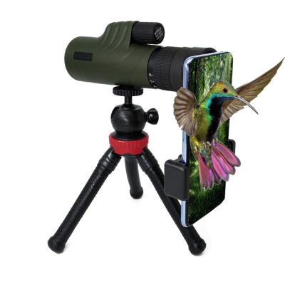 China Teleskopisches leistungsfähiges Monocular Teleskop 8-20x42 des lauten Summens mit Handy-Clip zu verkaufen