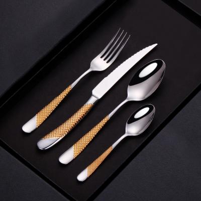 China Metal Restaurant Spoon Fork Knife Sets Stainless Steel To Marry Door Gift Fork And Spoon for sale