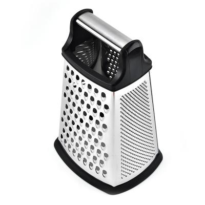 China Professional Size Black Ginger XL Parmesan Parmesan Vegetable 8 Inch Box Grater Stainless Steel Professional Grater With 4 Sides for sale