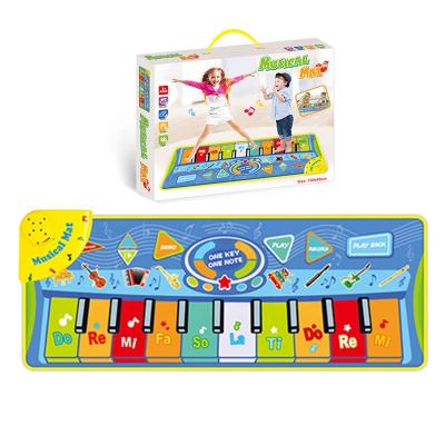 China Educational Baby Keyboard Electric Game Mat Portable Sound Recording Blanket Toy Musical Instrument with Music Function for sale