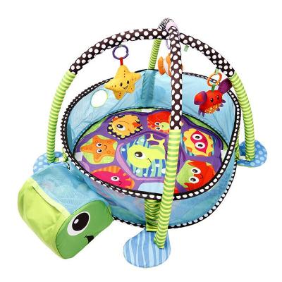 China Toy Indoor Games Folding Baby Sleep Crawling Soft Activity Mat With Ball Turtle Design for sale