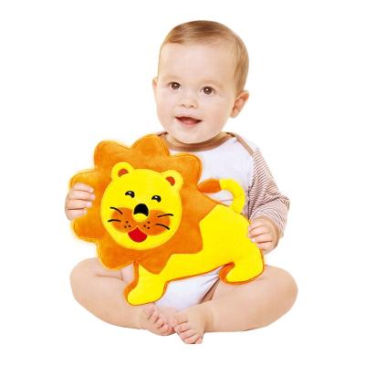 China Mini Plush Cute Cotton Lion Soothe Baby Soothing Soft Toys With Bell for sale