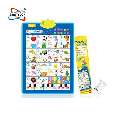 China Educational Equipment ABC Alphabet Numbers English Letters Toy Interactive Talking Wall Chart Educational For Kids for sale