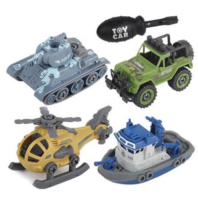 China 4 Types Sea Land And Air Series Educational Vehicles Assemble DIY Car Toy For Children 29 x 8.5 x 26cm for sale