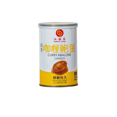 China Captain Jiang Whole Sale Abalone Canned Food Curry FROZEN Abalone Canned Shellfish Abalone Can 425g for sale