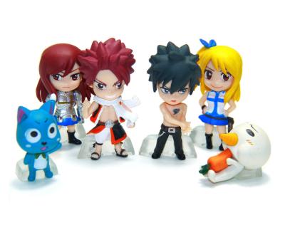 China Cartoon Toy 6pcs/set Japanese Anime Fairy Tail Action Number for sale