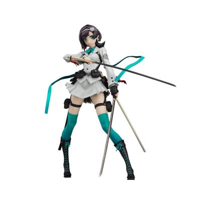 China Eco-friendly Material Custom Japanese Cute Female Samurai Girl Doll ABS PVC Painted Action Number Toy For Men for sale