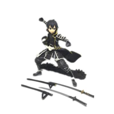 China Collectible Cartoon Toy 17cm Sword Art Online SAO Kirito PVC Toys Anime Figure for sale