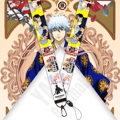 China Simple and Modern Hot Sale Mobile Phone Lanyard Wristband Woven Anime Gintama Lanyard Keychain for sale