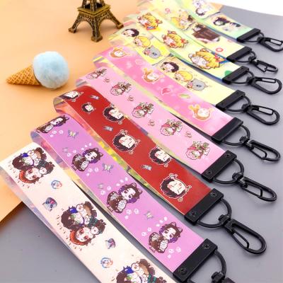 China PINYU Japan Anime Nylon Demon Slayer Kimetsu No Yaiba Lanyard for sale