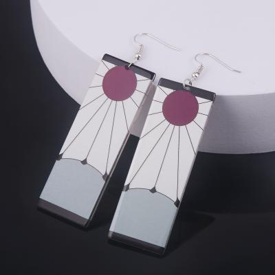 China Wholesale Demon Slayer Anime Cosplay Anime PINYU Fashion Acrylic Earrings for sale