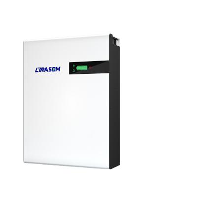 China Home Appliances Lyrasom Energy Storage Battery Power Wall Lifepo4 With Lcd Lifepo4 Battery 51.2v  5.12kwh for sale