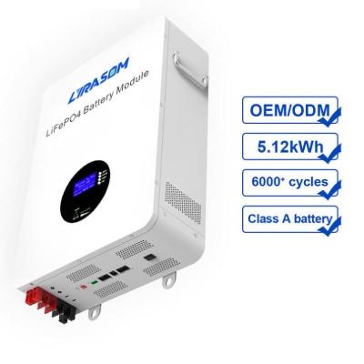 China Home Appliances factory wall amounted 51.2v li ion battery 48v 100ah lifepo4 lithium phosphate battery 5kw 10kw 200ah power wall for sale