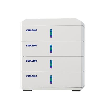 China Lyrasom Stacked Lithium Ion Battery  51.2V 100Ah  5Kwh 10kwh 15kwh 20kwh Household Energy Storage Power Supply LYH48100-L(S) for sale