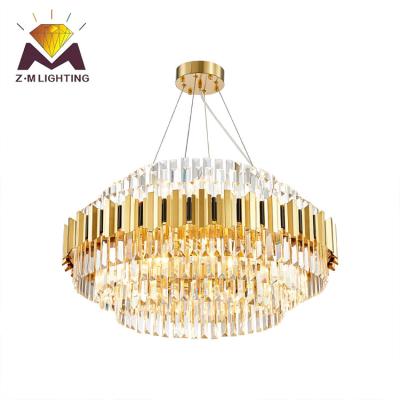 China Factory wholesale high grade steel+ K9 crystal home decorated pendant lighting decorative modern style chandelier pendant lamp for sale