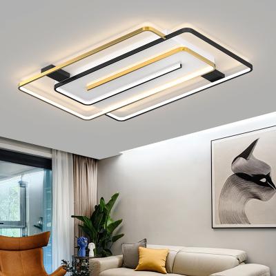 China Fashion style iron living room acrylic indoor bedroom decorative surface mounted modern LED ceiling light for sale