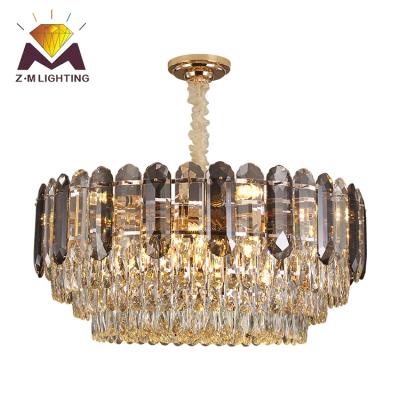 China Hot Selling Classic Customizable High Grade Steel+ K9 Crystal Chandelier E14 K9 Crystal Luxury LED Pendant Light for sale