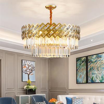 China High grade steel+ K9 crystal new arrival stainless steel indoor decorative hanging crystals lighting modern led ceiling chandelier for sale