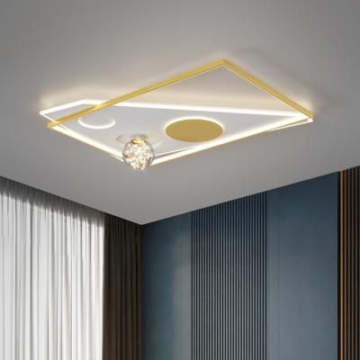 China Contemporary High Grade LED Indoor Living Room Bedroom Square Round Surface Mounted Acrylic LED Ceiling Light for sale