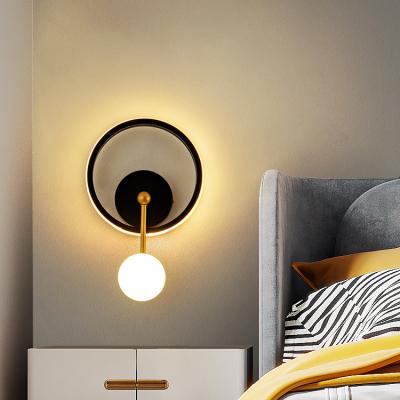 China High Grade Decorative Acrylic Iron Hotel Bedroom Bedside LED Hot Selling Modern Wall Lamp for sale