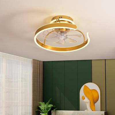 China Indoor Living Room Decoration LED Gold Simple Hanging Modern High Grade LED Fashion Ceiling Light for sale