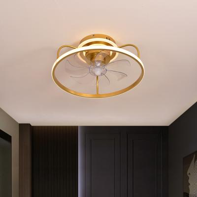 China High Grade Single LED Bedroom Chandeliers Decoration Indoor Living Room Gold Acrylic Contemporary Style Ceiling Lamp for sale