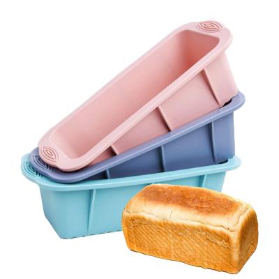 China Viable Baking Pan Silicone Cake Mold Baking Tools Bread Loaf Mold for Homemade Baking Cakes for sale