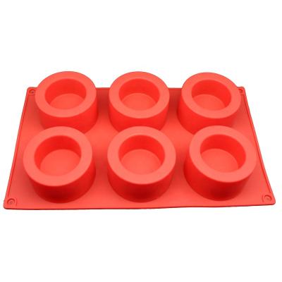 China Customized Viable Silicone 3d Cake Cup Mold Coffee Cup Column Silicone Soap Mold for sale