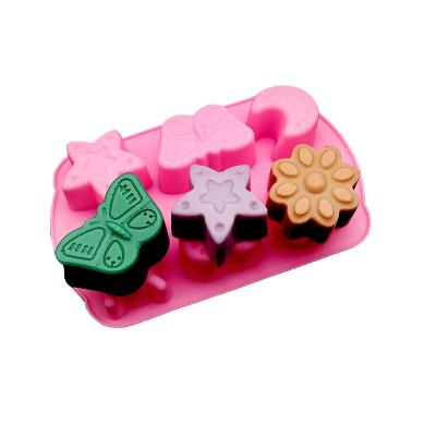 China Decorative Cupcake Mold Soap Insect Beetle Butterfly 3D Jelly Shrapnel Dessert Silicone Mold Viable dly for sale