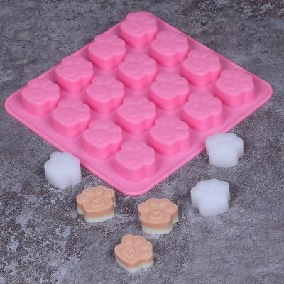 China Viable silica gel massage soap mold SJ silicone mold used for manual soap production cat's claw soap mold for sale