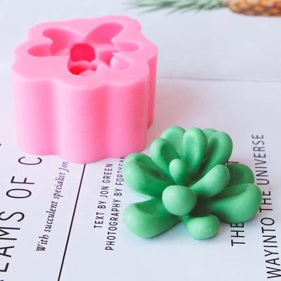 China Friendliness Sustainable Decorative Mold Candle Soap Plant Shape Silicone Mold for sale