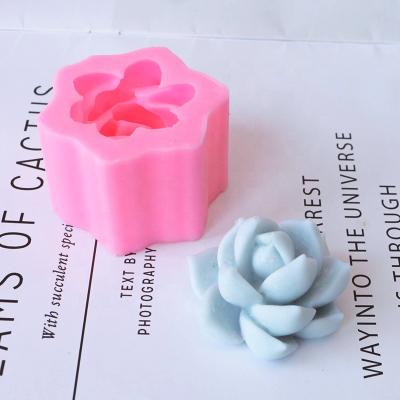 China Sustainable Crafts DIY Handmade Creative Mold Candle Soap Plant Shape Silicone Mold for sale