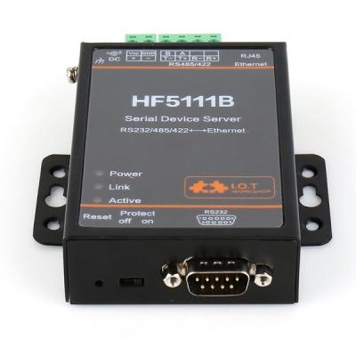 China Industry IoT Auto System HF5111B RJ45 RS232/485/422 Serial To Ethernet RTOS Server Converter Device RTU DTU Free Serial Industry IoT M2M for sale