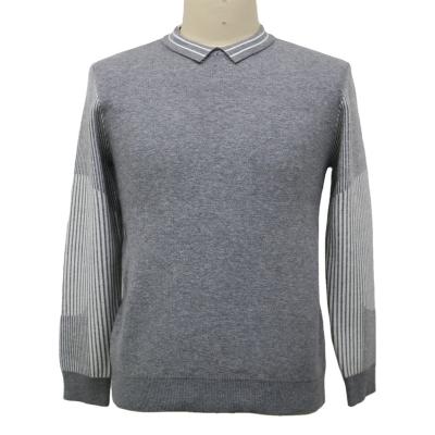 China Youth Exhibition Style Men's Student Neck O-neck Anti-wrinkle 7GG Long Sleeve Knitted Pullover Sweater for sale