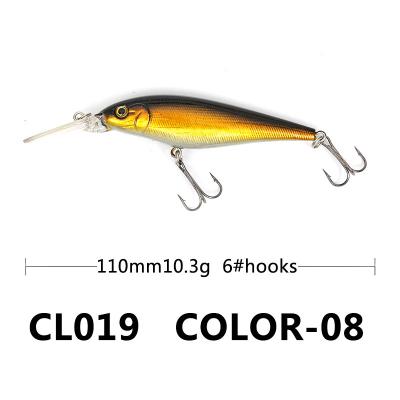 China For Pescaria Freshwater Plastic Fishing Tackle Saltwater Minnow Deep Diving Lures PESCA Sea Fishing Lures Peche Leurre 11cm/10.3g Saltwater for sale