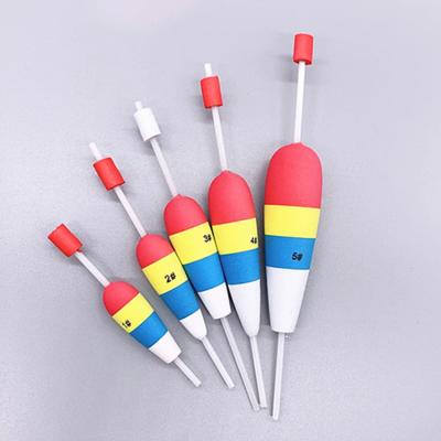 China Detachable Spring EVA Foam Oval Floats Set Custom Good Quality Fishing Bobbers Fishing Beacon Fishing Floats for sale