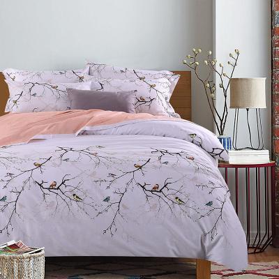 China 100%Cotton Natural Twill Flower Bed Set Bedding Sheet Duvet Cover for sale