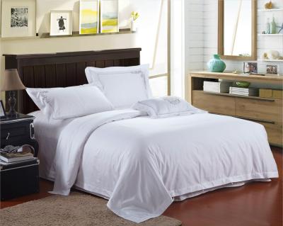 China Simple Wholesale Cotton Hotel Embriodery Bedspread Set/White Sheets for sale