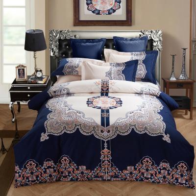 China TWILL 100% Cotton Flocking Thicker Sanding Bedding Sets Of Royal Sheets for sale