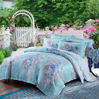 China 100%cotton Jacquard Satin Fabric Bed Sets European Bedding Sheet Royal for sale